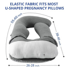Sasttie stretch-fit 55-57 inch pillow cover stays snug and secure