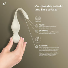 Satisfyer Love Birds 1 Connect App showing multiple vibration settings for personalized sessions.