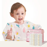 SauGonb long-sleeve disposable bib with crumb catcher keeps outfits clean.