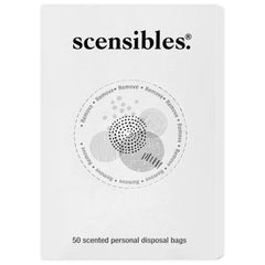 SCENSIBLES 50ct package front with discreet disposal bags