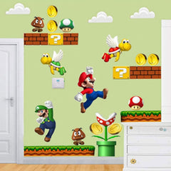 SchwartsCount Brothers wall decals form a playful scene in the kids' room; easy to remove.