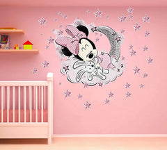 SchwartsCount Mickey Minnie Bunny stickers add playful charm to nurseries without wall damage.
