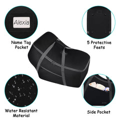 SCTEL padded handles provide comfortable carrying during busy travel days.