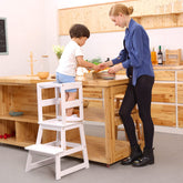 SDADI kitchen step stool with safety rail for secure toddler cooking moments