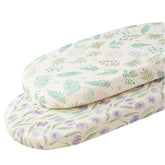 SDIII floral bassinet sheets rose-leaf print A provide breathable, skin-friendly comfort for baby sleep.