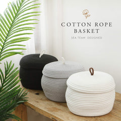 Sea Team collapsible round basket showing flat-fold design for space-saving storage.
