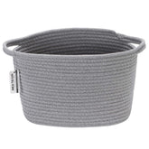 Sea Team oval storage basket gray with handles for easy transport and nursery organization.