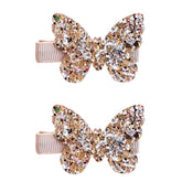 Seadiquiet gold butterfly bow clip adds sparkle to daily hairstyles.