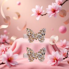 Seadiquiet gold butterfly bow clip complements baby and toddler outfits.