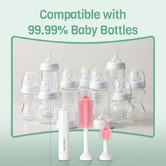 SEANCHEER S02 pink bottle head reaches bottle corners with ease