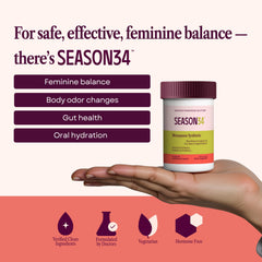 SEASON34 probiotic capsules closeup highlights easy daily use