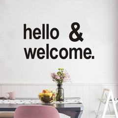 SEATUNE wall decal stickers Hello Welcome decorates walls with a warm greeting.