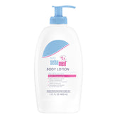 SEBAMED Baby Lotion pump bottle provides gentle hydration for delicate skin.