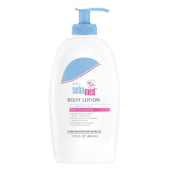 SEBAMED Baby Lotion pump bottle provides gentle hydration for delicate skin.