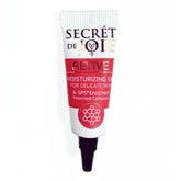 SECRET DE JOIE REVIVE bottle and applicator showing long-lasting hydration potential
