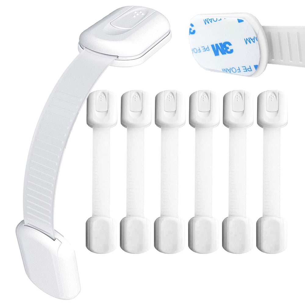 Secure Home by Jessa Leona baby safety lock on cabinet keeps curious toddlers away from dangerous items.