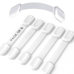SECUIX 6-pack cabinet locks secure cabinets without screws, ideal for renters.