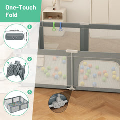 Seeday Baby Playpen with ocean balls for interactive playtime