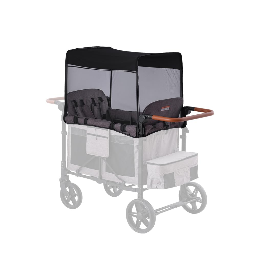 SeedFuture mosquito net cover for W4 back view provides insect protection on outings