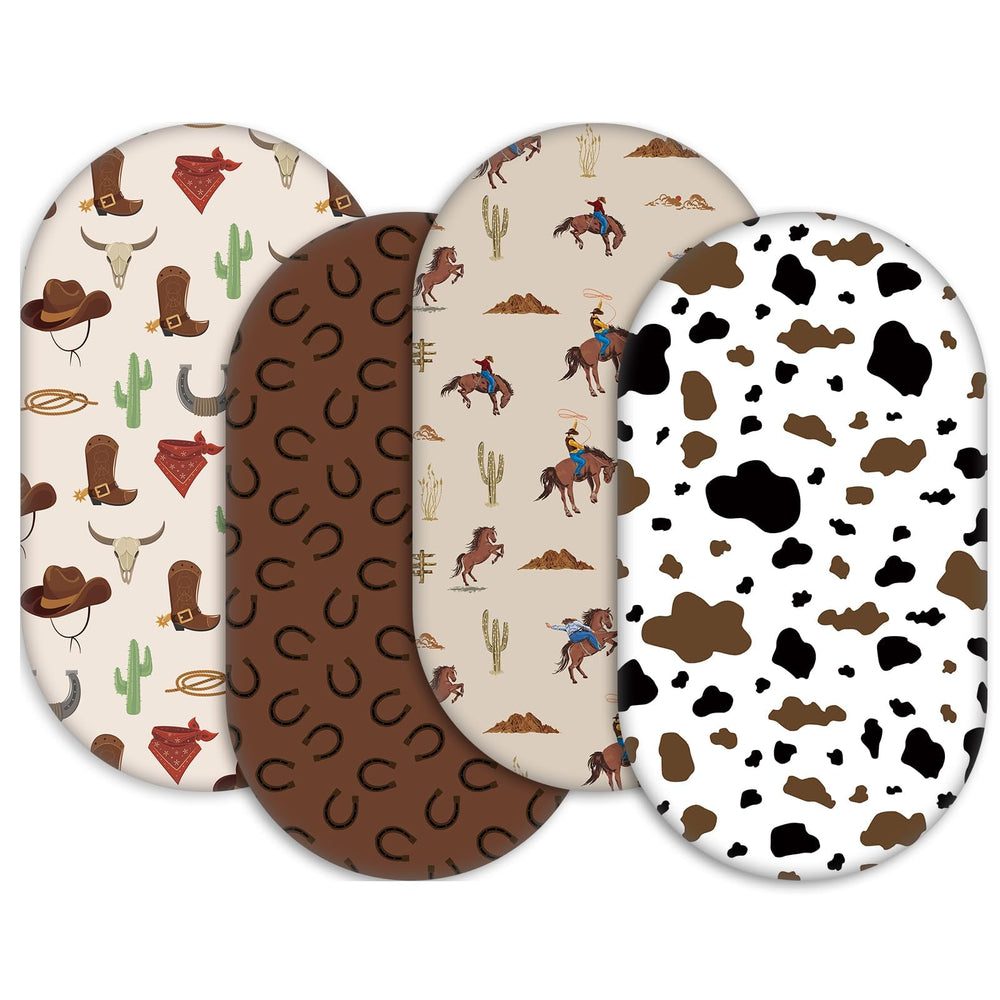 Sel Natural western cowboy bassinet sheets pattern 1 adds rustic charm to baby’s nursery