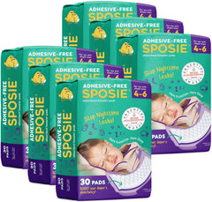 Select Kids Sposie booster pads 180-count pack shot showing soft overnight inserts