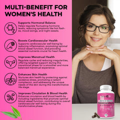 SelecWell Perimenopause bottle side view shows convenient daily capsules for ongoing support.