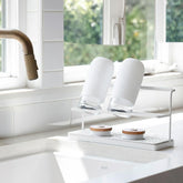 Selegna bottle-dryer with diatomaceous earth mat speeds drying for baby bottles.