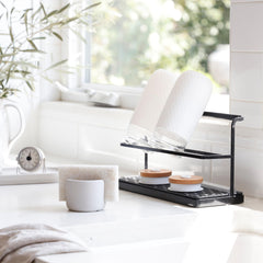 Selegna rack dries cups and mugs efficiently on the draining board.