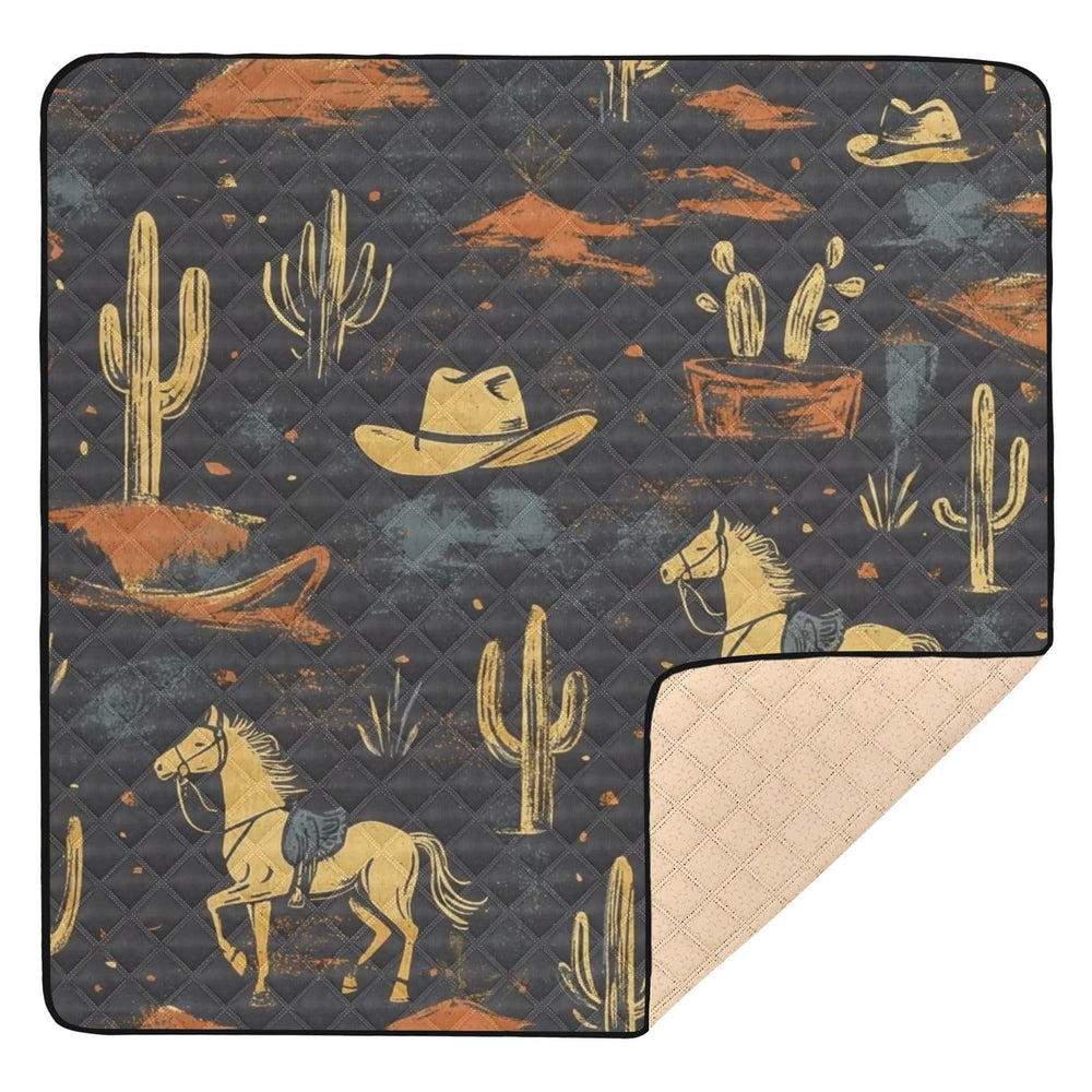 Selerdon baby play mat with western cowboy design for safe crawling on hard floors