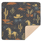 Selerdon baby play mat with western cowboy design for safe crawling on hard floors