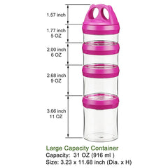 SELEWARE 11oz snack jar great for larger portions on the go.