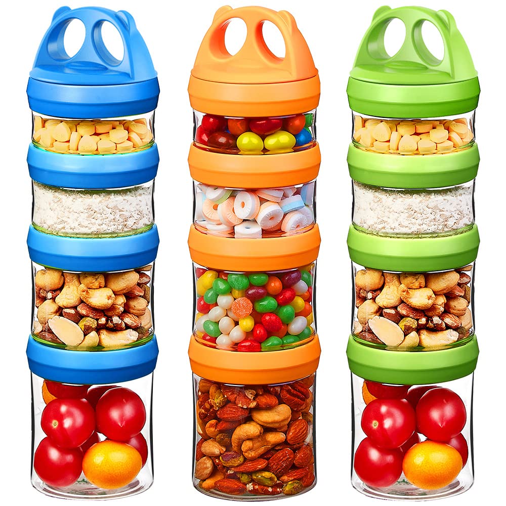 SELEWARE portable stackable snack containers are ideal for on-the-go meals.