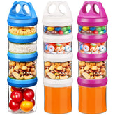 SELEWARE snack containers in blue red and white keep snacks fresh on the go