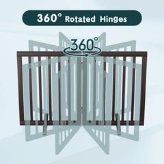 Semiocthome safety barrier, espresso bamboo gate helps restrict access.