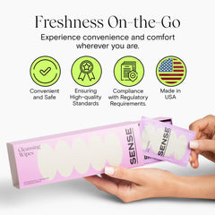 Sense Cleansing Wipes flushable and gentle for sensitive skin