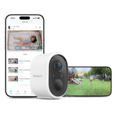 Sense-U battery baby monitor outdoor view with secure connection for peace of mind