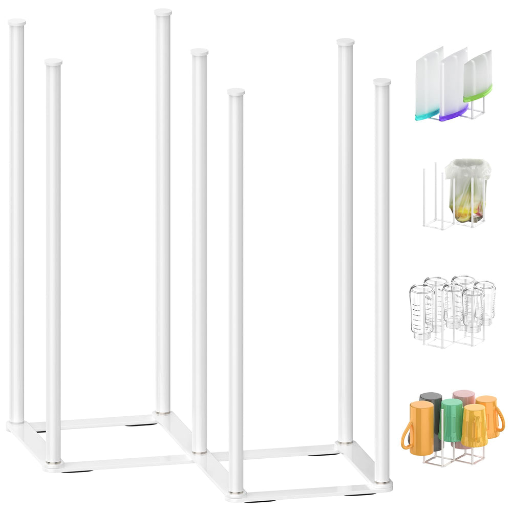Senvix collapsible bottle drying rack full view supports up to seven bottles