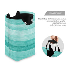 Senya collapsible laundry hamper folded for compact storage.