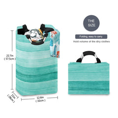Senya teal storage basket full size ideal for clothes storage.