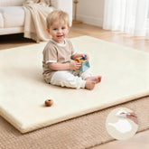 SEPARO Baby Play Mat 50x50 Beige top view with wipe-clean surface