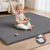 SEPARO baby play mat with vegan leather surface for easy wipe-clean maintenance