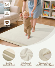 SEPARO 50x50 play mat laid out inside a playpen.