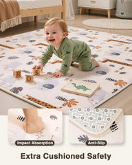 SEPARO non-slip back keeps the mat securely in place during tummy time