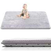 SEPARO large thick baby play mat on floor with non-slip back for safe crawling and tummy time