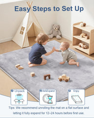 SEPARO non-slip back keeps mat in place for safe crawling