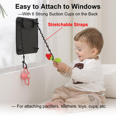 Seposeve highchair placemat fits most tables for mess-free meals.