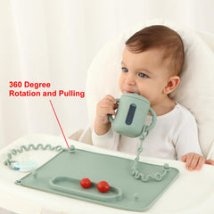 Seposeve toddler activity mat supports safe play beside dining area.