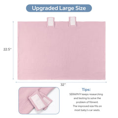 SERAPHY car seat cover close-up shows soft breathable fabric for gentle skin
