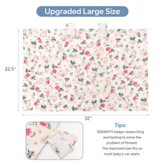 SERAPHY Rabbits universal fit cover providing privacy and airflow for seats and strollers.