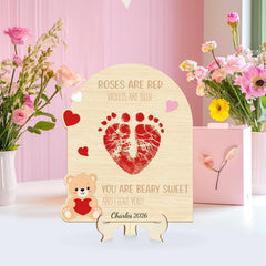 Sereliy Valentine footprint egg-design sign for personalized keepsakes